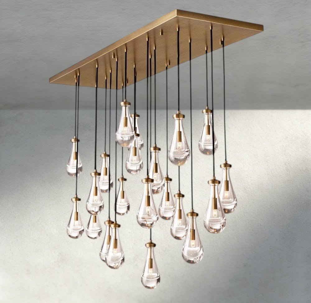 Raindrop Rectangular Chandelier 54", 72" - GILDLAMPS