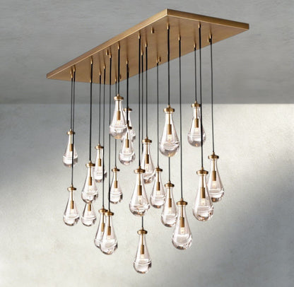 Raindrop Rectangular Chandelier 54", 72" - GILDLAMPS