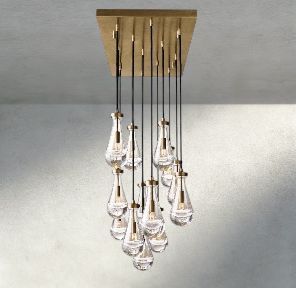 Raindrop Rectangular Chandelier 54", 72" - GILDLAMPS