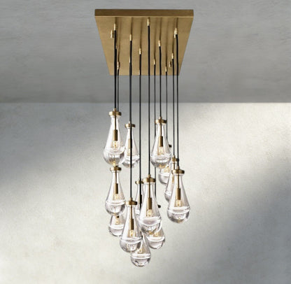 Raindrop Rectangular Chandelier 54", 72" - GILDLAMPS