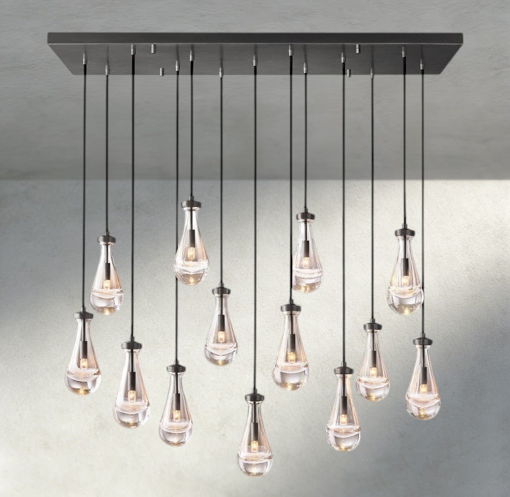 Raindrop Rectangular Chandelier 54", 72" - GILDLAMPS