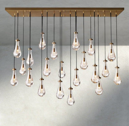 Raindrop Rectangular Chandelier 54", 72" - GILDLAMPS