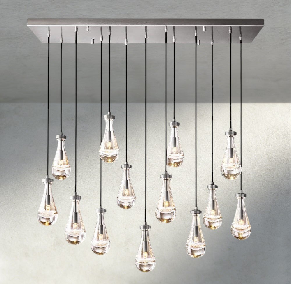 Raindrop Rectangular Chandelier 54", 72" - GILDLAMPS