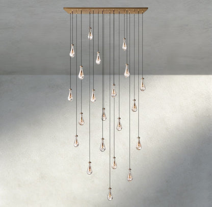 Raindrop Rectangular Chandelier 54", 72" - GILDLAMPS