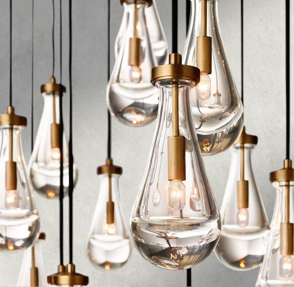 Raindrop Rectangular Chandelier 54", 72" - GILDLAMPS