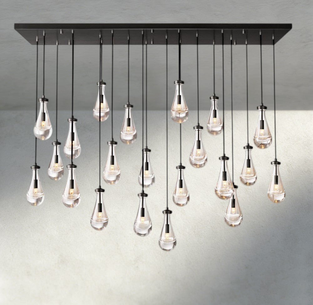 Raindrop Rectangular Chandelier 54", 72" - GILDLAMPS