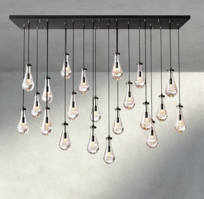 Raindrop Rectangular Chandelier 54", 72" - GILDLAMPS
