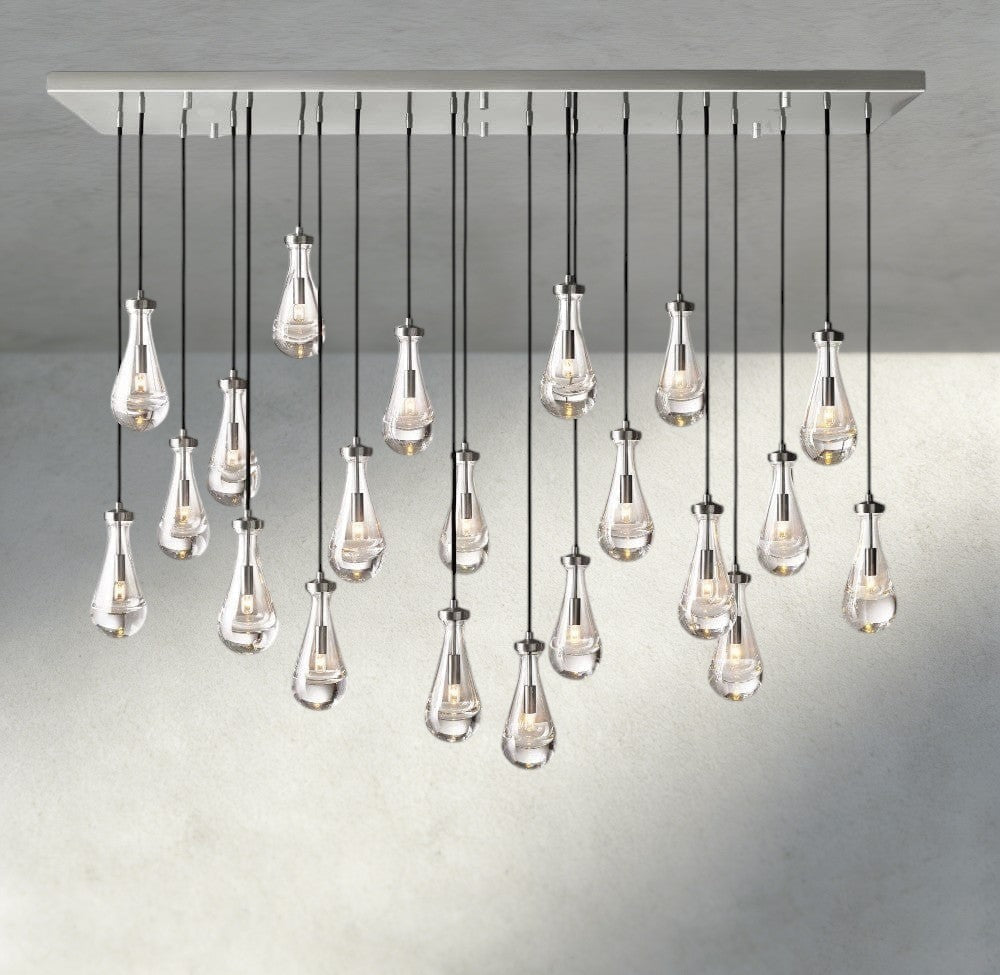 Raindrop Rectangular Chandelier 54", 72" - GILDLAMPS