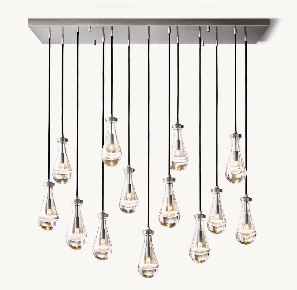 Raindrop Rectangular Chandelier 54" - GILDLAMPS