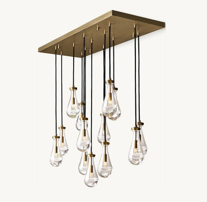 Raindrop Rectangular Chandelier 54" - GILDLAMPS