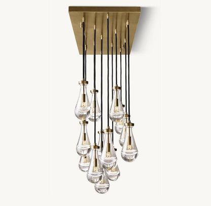 Raindrop Rectangular Chandelier 54" - GILDLAMPS