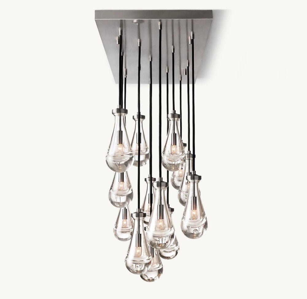 Raindrop Rectangular Chandelier 54" - GILDLAMPS