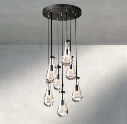 Raindrop Round Chandelier 18", 36", 47", 60" - GILDLAMPS
