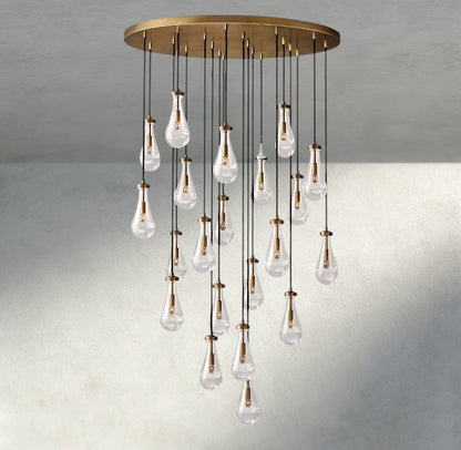 Raindrop Round Chandelier 18", 36", 47", 60" - GILDLAMPS