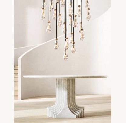 Raindrop Round Chandelier 18", 36", 47", 60" - GILDLAMPS