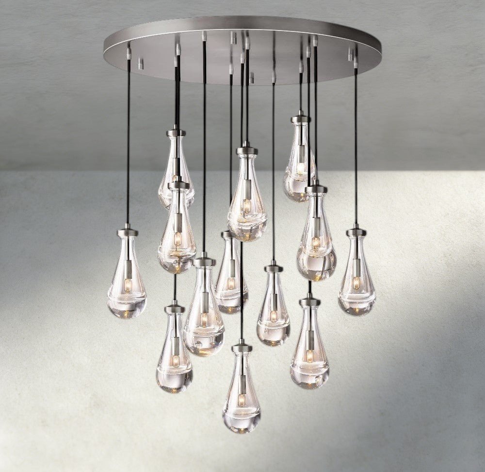 Raindrop Round Chandelier 18", 36", 47", 60" - GILDLAMPS