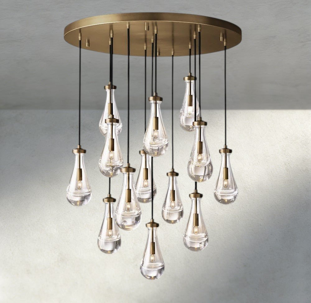 Raindrop Round Chandelier 18", 36", 47", 60" - GILDLAMPS