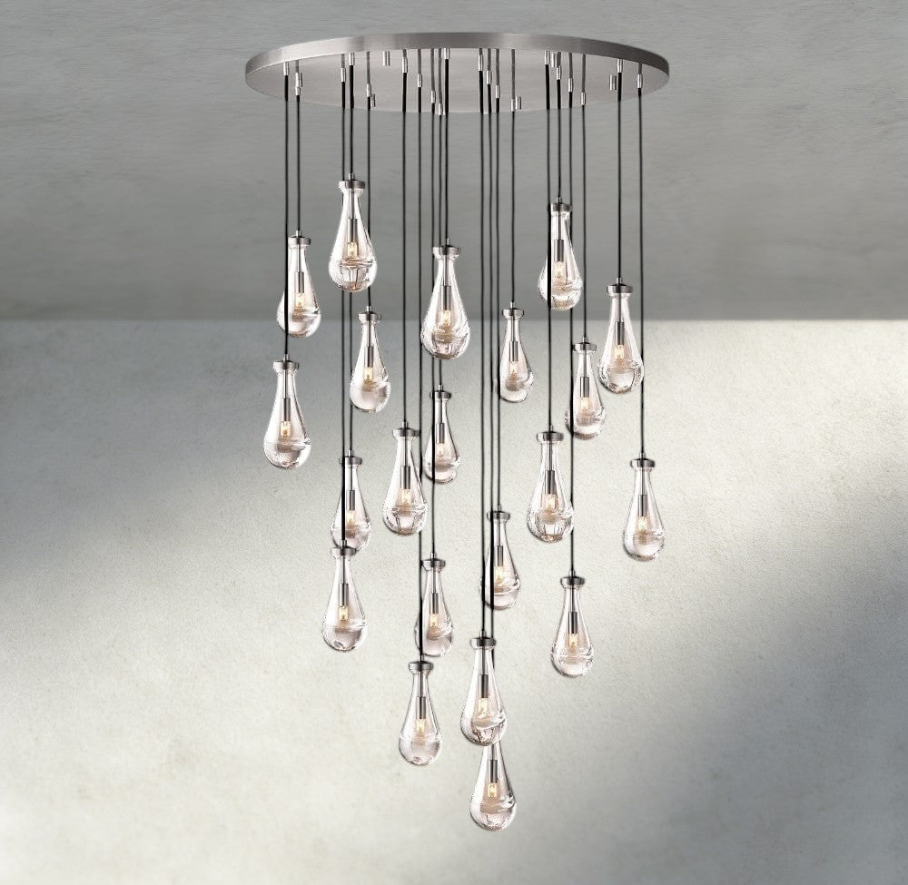 Raindrop Round Chandelier 18", 36", 47", 60" - GILDLAMPS