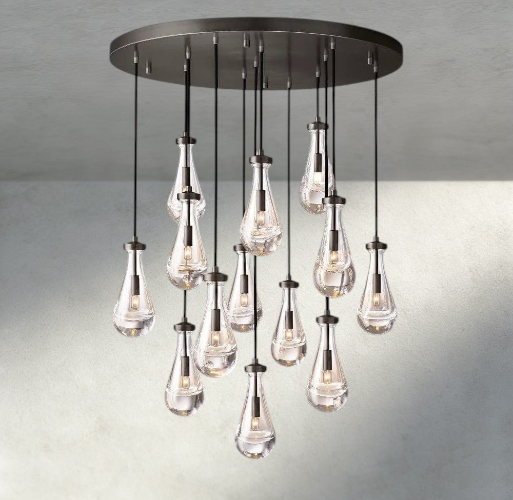 Raindrop Round Chandelier 18", 36", 47", 60" - GILDLAMPS
