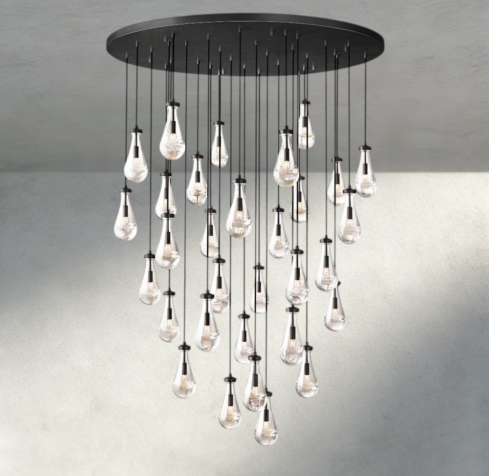 Raindrop Round Chandelier 18", 36", 47", 60" - GILDLAMPS