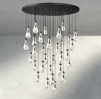 Raindrop Round Chandelier 18", 36", 47", 60" - GILDLAMPS