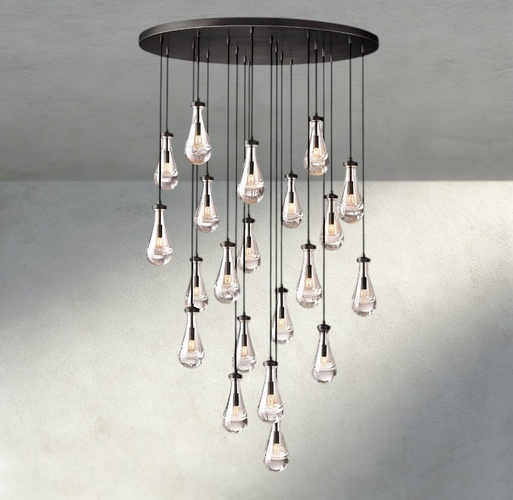 Raindrop Round Chandelier 18", 36", 47", 60" - GILDLAMPS