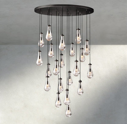 Raindrop Round Chandelier 18", 36", 47", 60" - GILDLAMPS