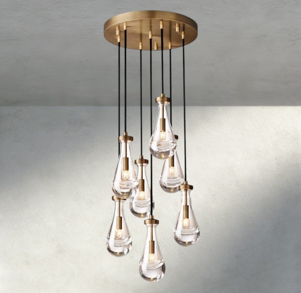 Raindrop Round Chandelier 18", 36", 47", 60" - GILDLAMPS