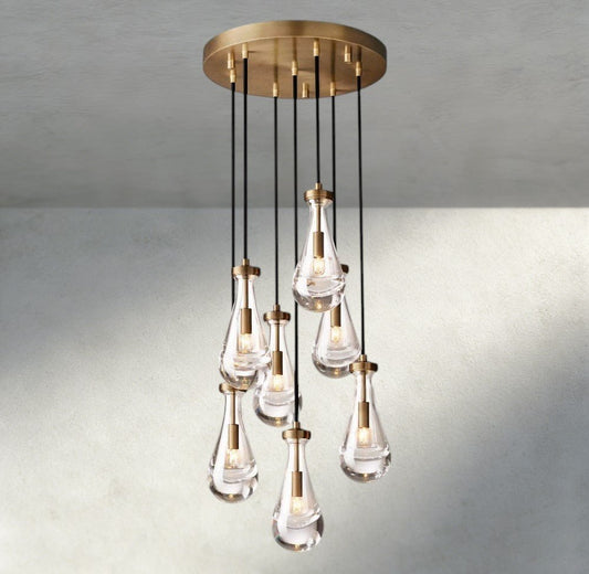 Raindrop Round Chandelier 18", 36", 47", 60" - GILDLAMPS