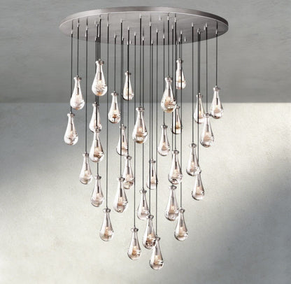 Raindrop Round Chandelier 18", 36", 47", 60" - GILDLAMPS