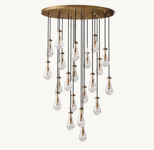 Raindrop Round Chandelier 47" - GILDLAMPS