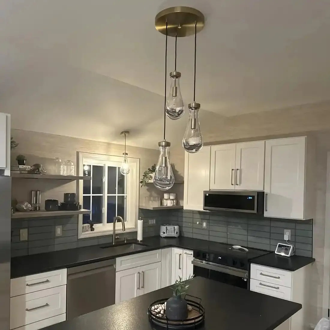 Raindrop Round Chandelier Modern Luxury Glass Chandelier For Living Room