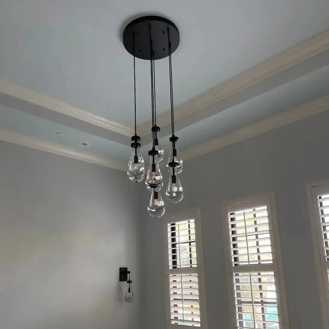 Raindrop Round Chandelier Modern Luxury Glass Chandelier For Living Room