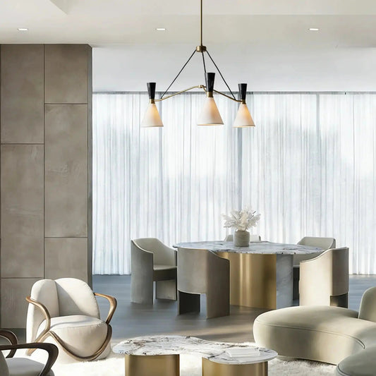 Ramsey 3 - Light Round Chandelier - GILDLAMPS
