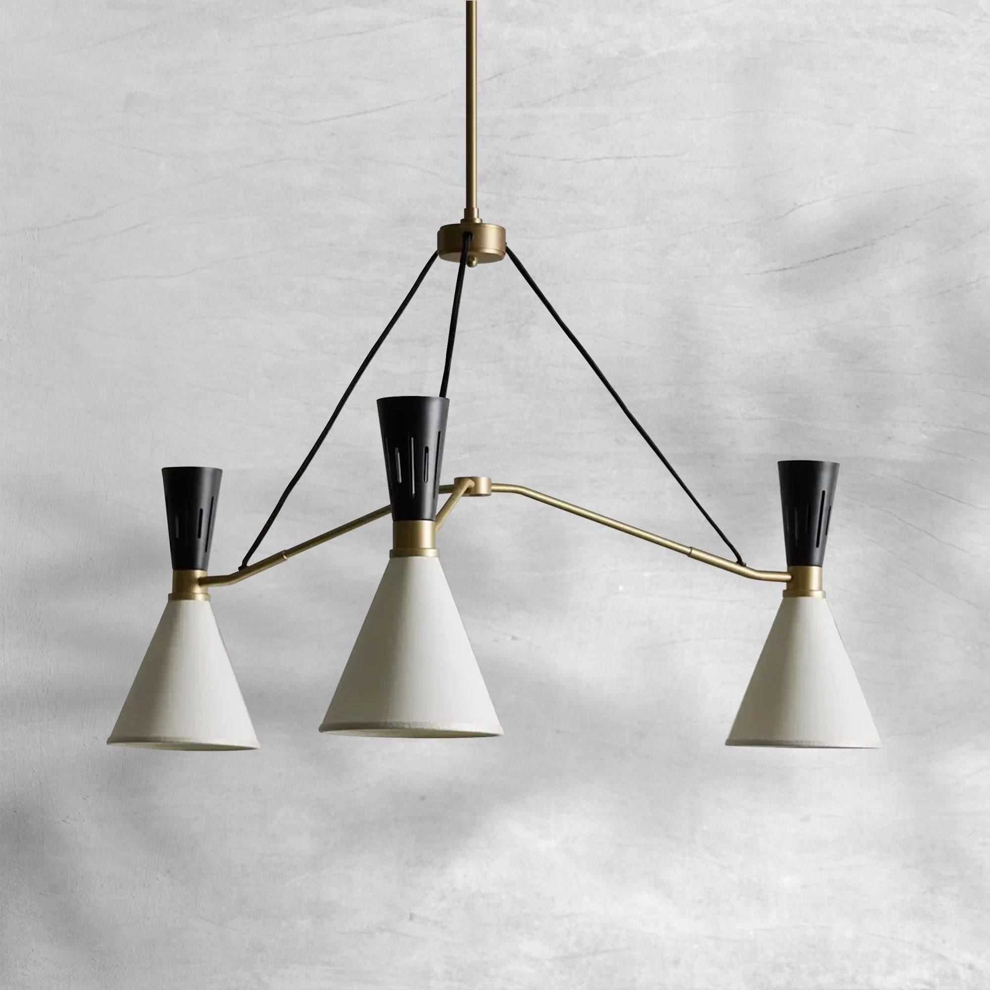 Ramsey 3-Light Round Chandelier - GILDLAMPS