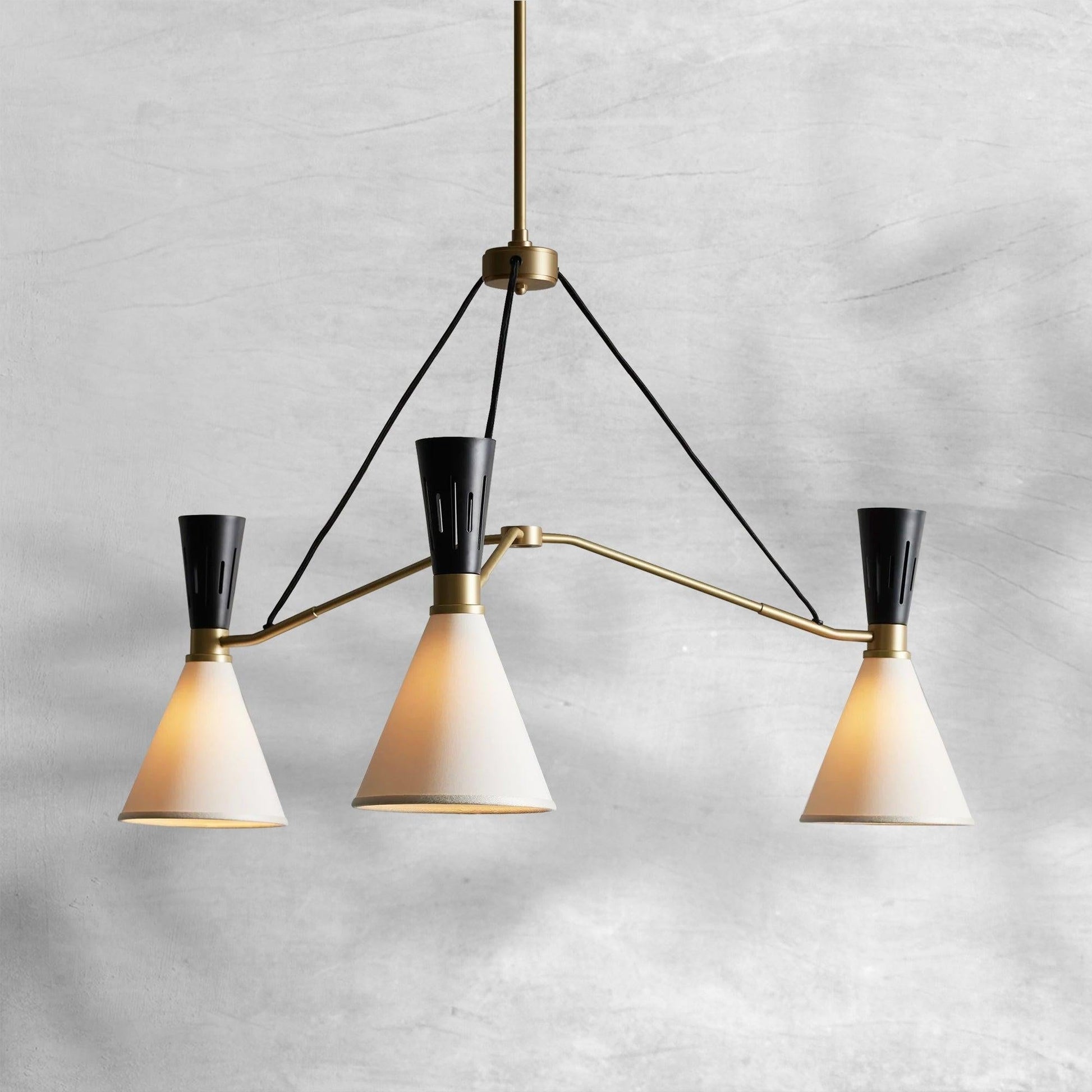 Ramsey 3-Light Round Chandelier - GILDLAMPS