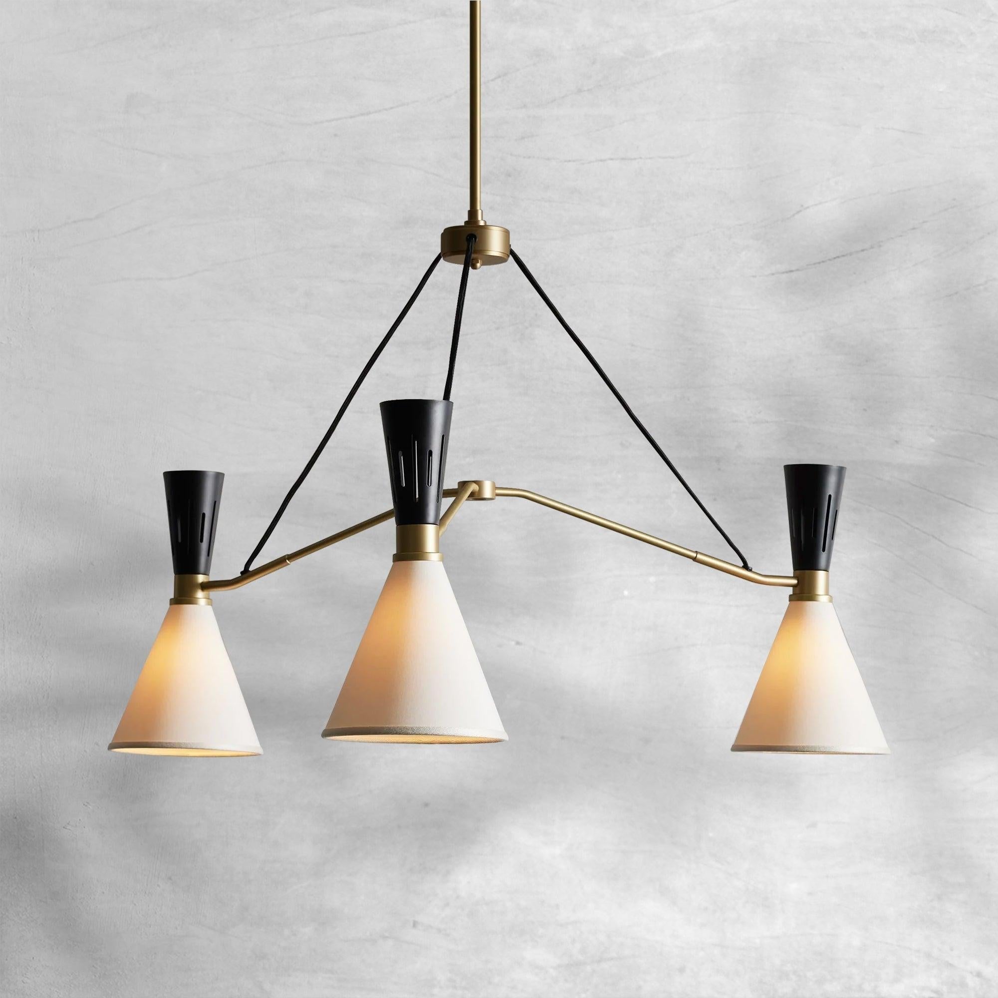 Ramsey 3-Light Round Chandelier - GILDLAMPS