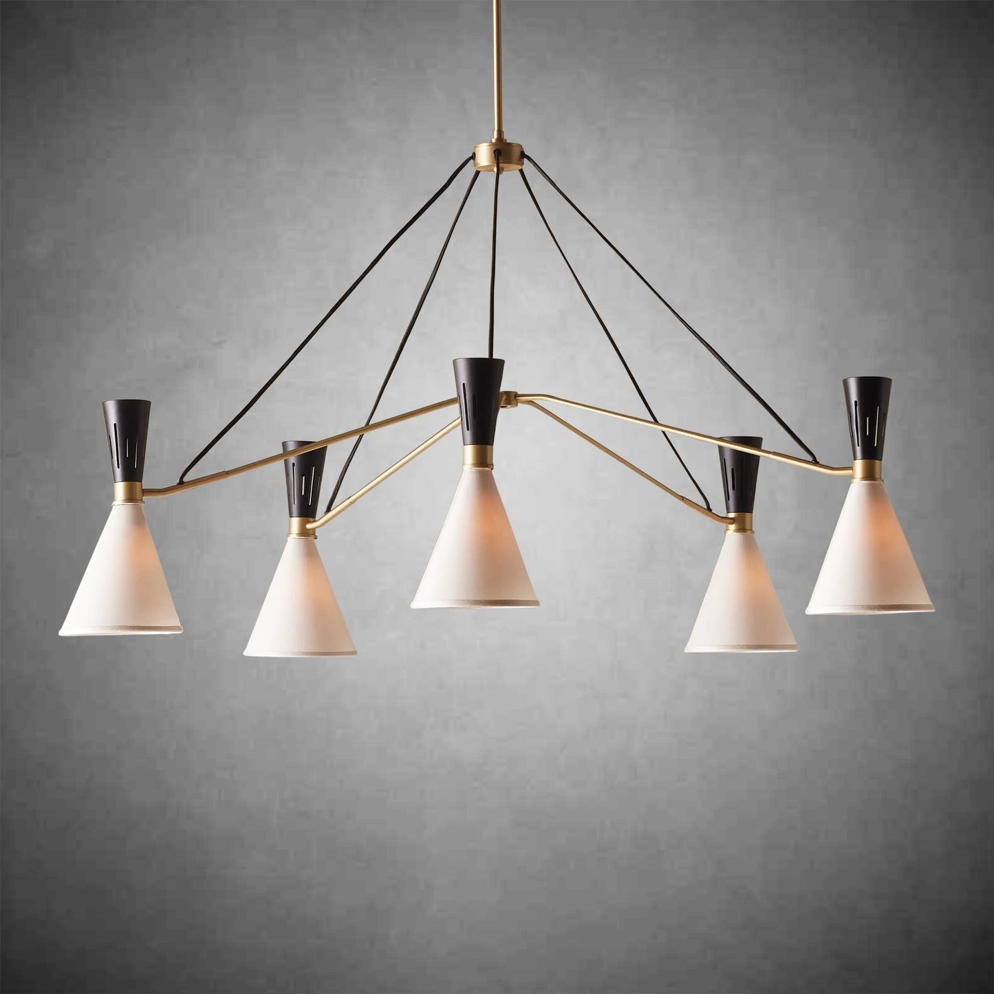 Ramsey 5 - Light Round Chandelier - GILDLAMPS