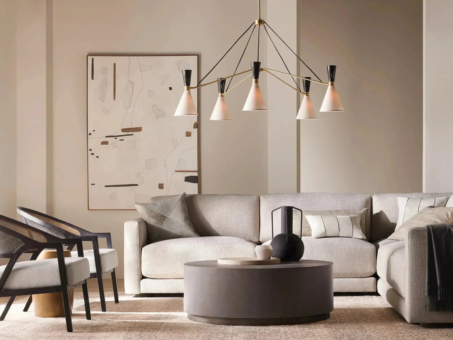 Ramsey 5 - Light Round Chandelier - GILDLAMPS