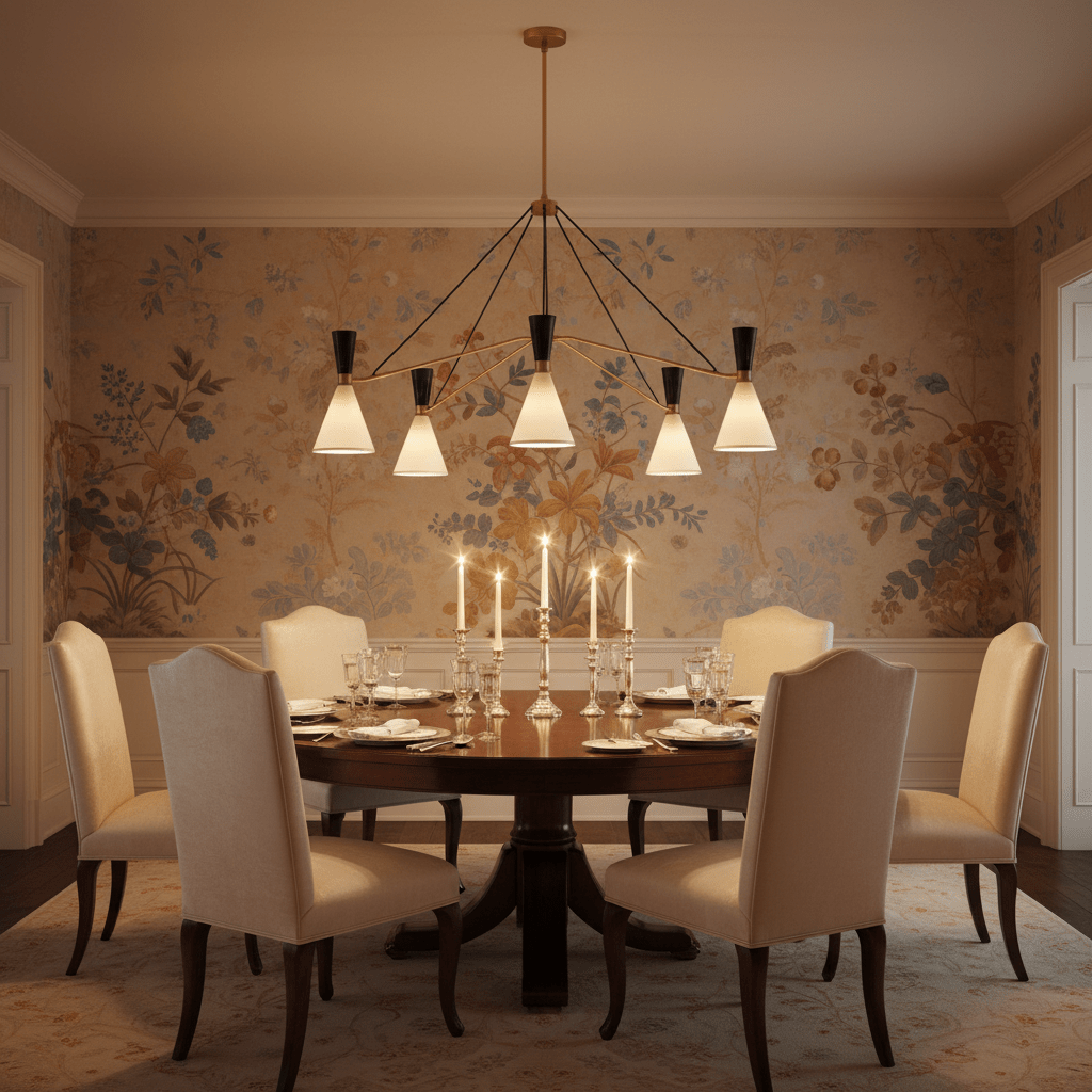 Ramsey 5-Light Round Chandelier - GILDLAMPS