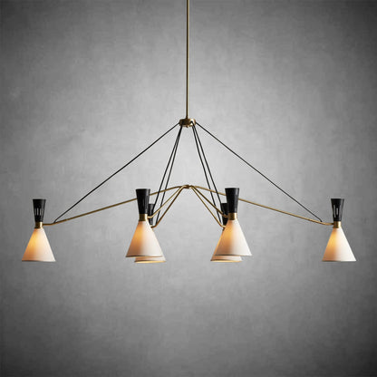 Ramsey 6 - Light Linear Chandelier - GILDLAMPS