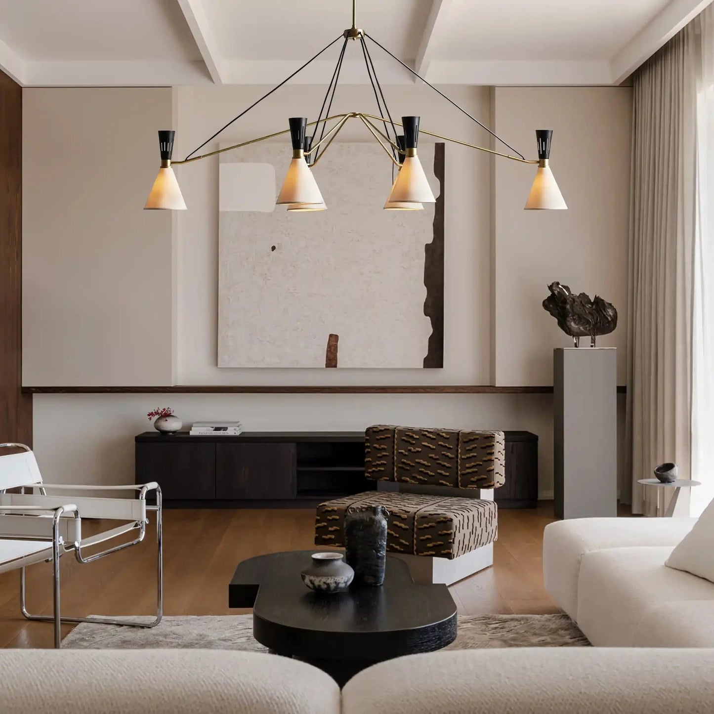 Ramsey 6 - Light Linear Chandelier - GILDLAMPS