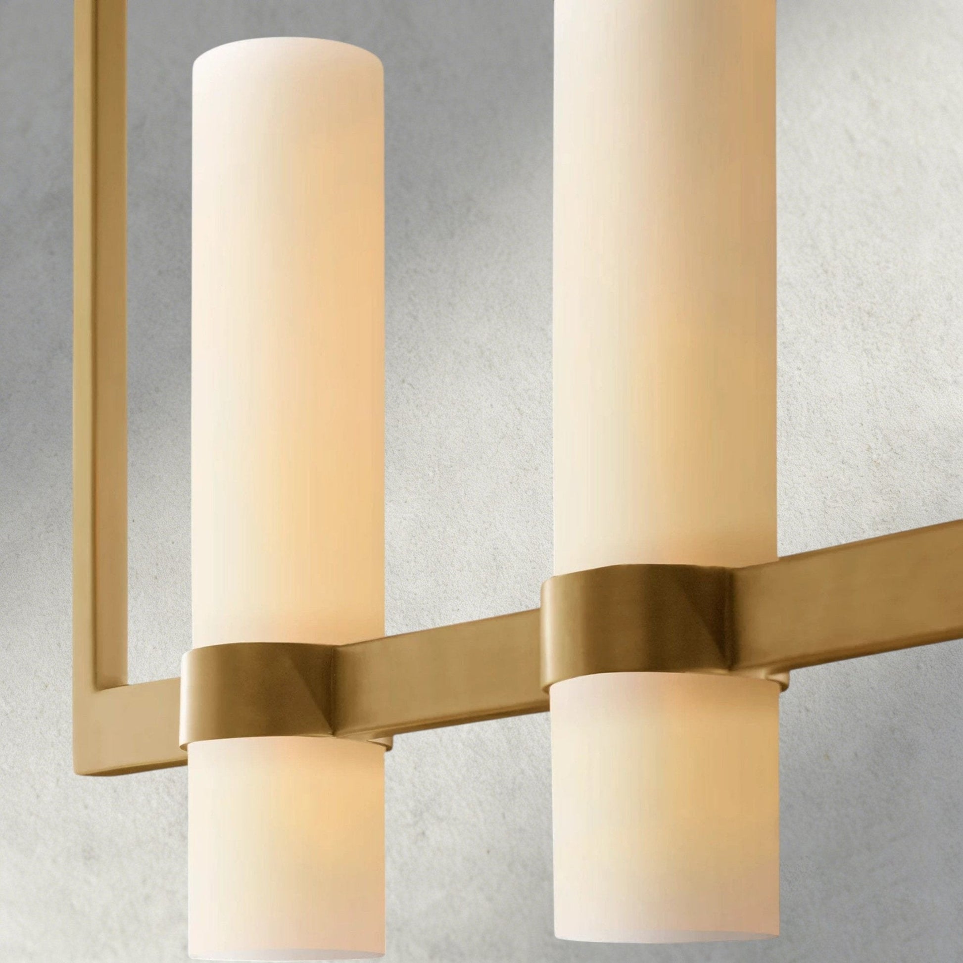 Ravay Linear Milk Glass Chandelier 59", 71" - GILDLAMPS