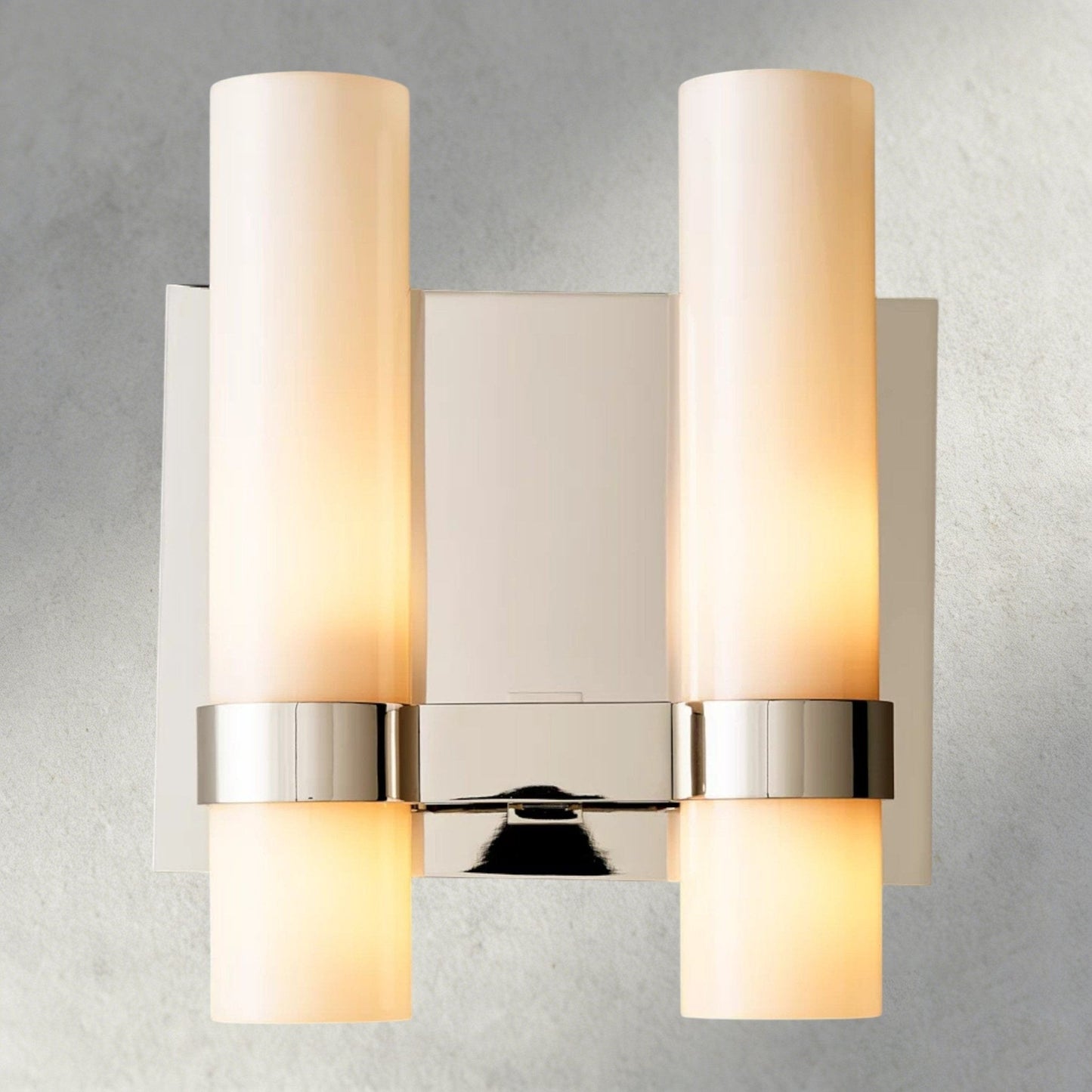 Ravay Milk Glass Double Sconce - GILDLAMPS