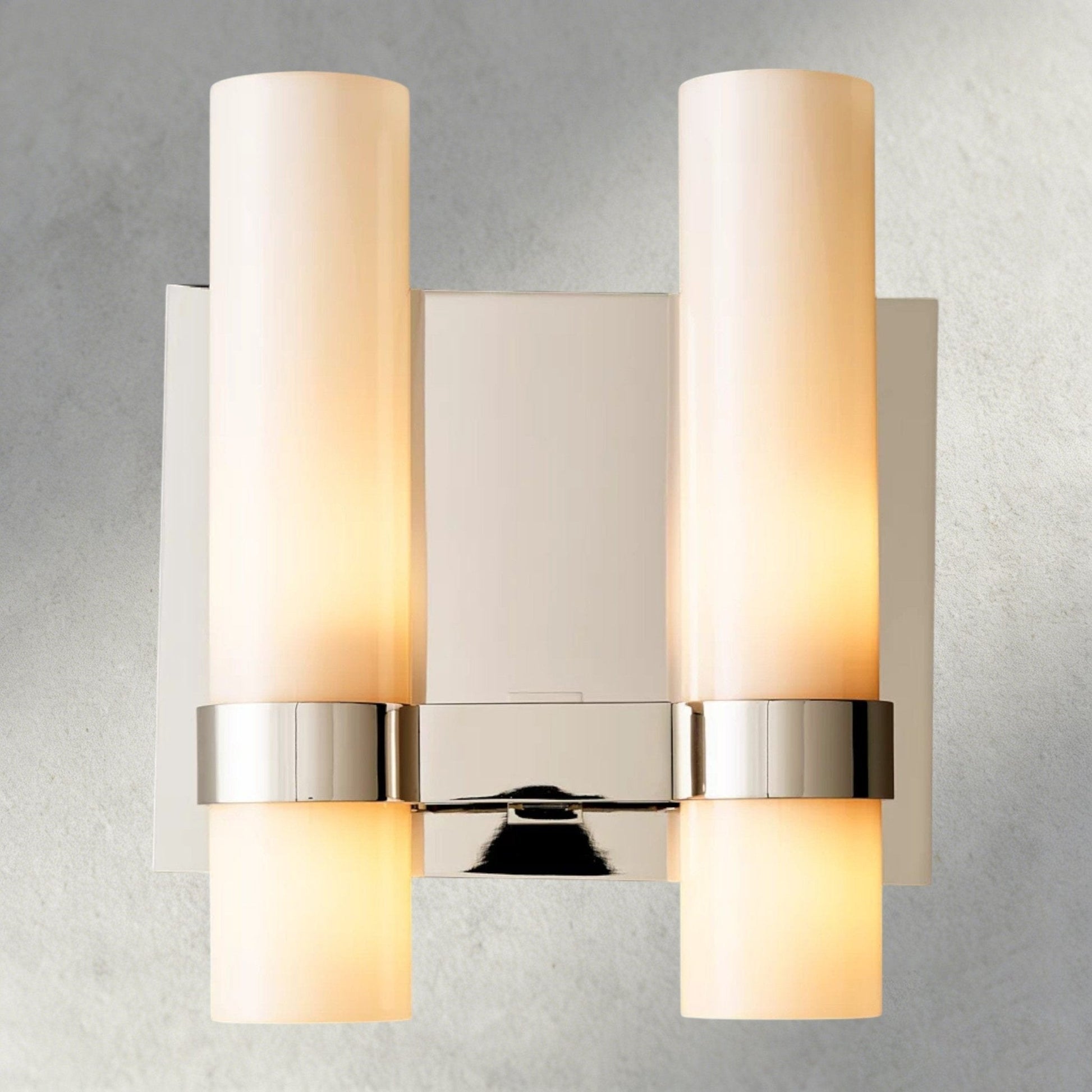 Ravay Milk Glass Double Sconce - GILDLAMPS