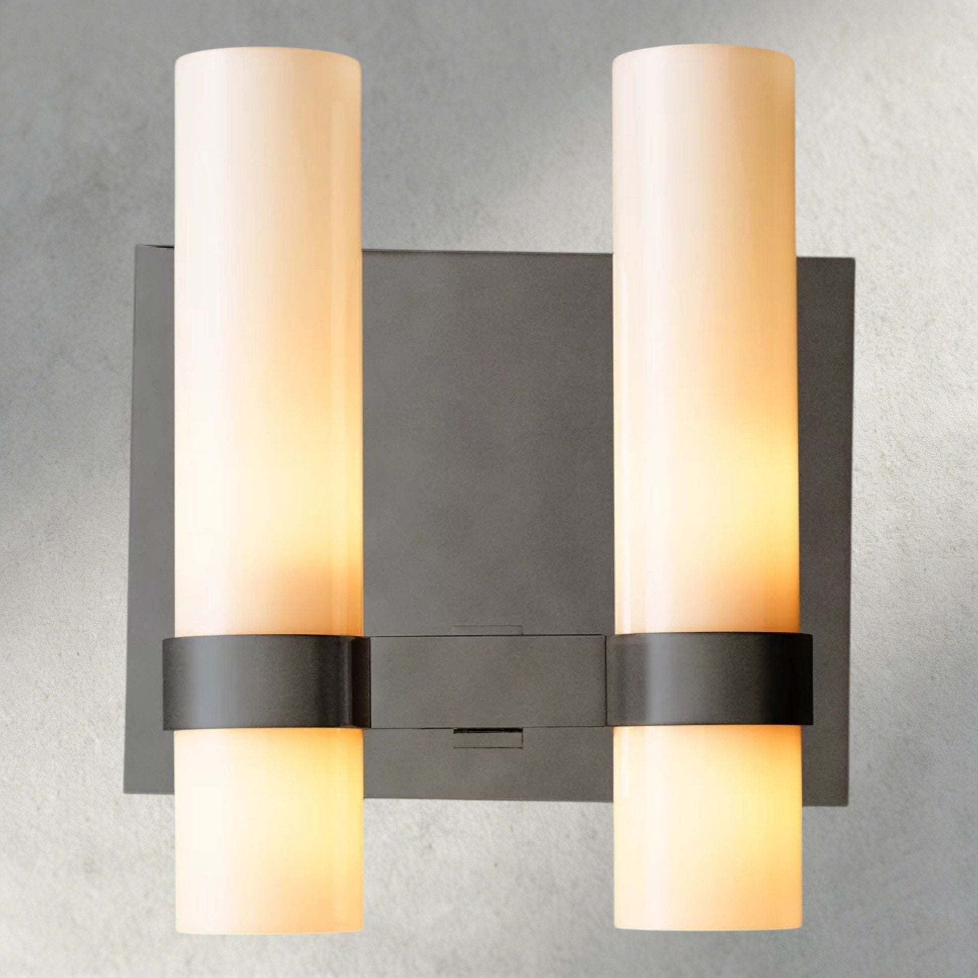 Ravay Milk Glass Double Sconce - GILDLAMPS