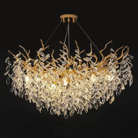 Renata Polyhedral Crystal Branch Chandelier - GILDLAMPS
