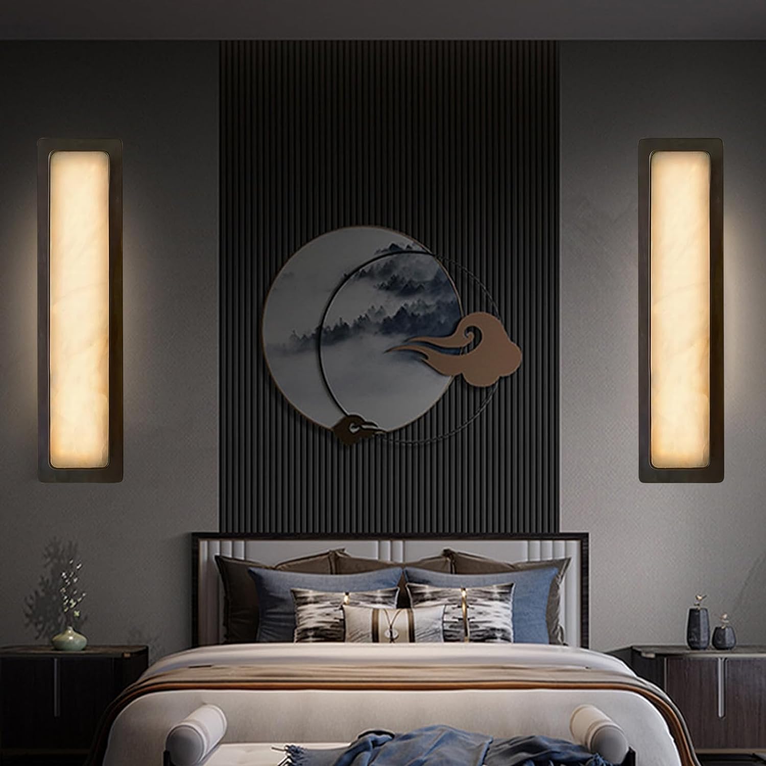 Retangular Alabaster Wall Sconce for All Rooms 20''H - GILDLAMPS