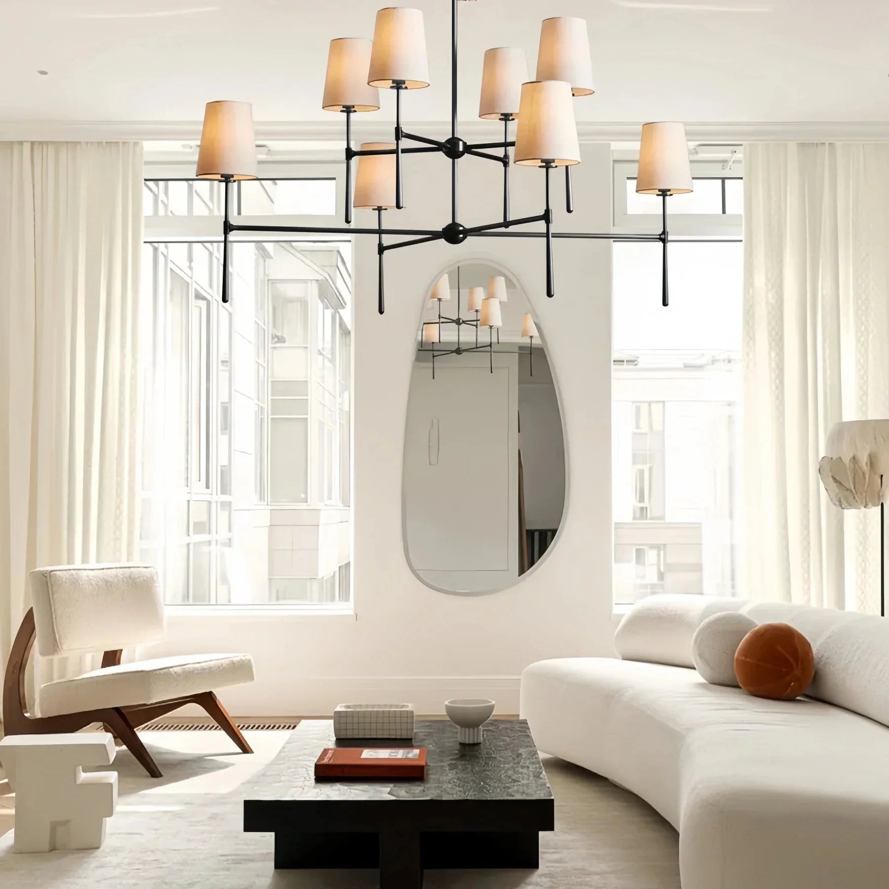 Rhodes 2 - Tier Round Chandelier - GILDLAMPS