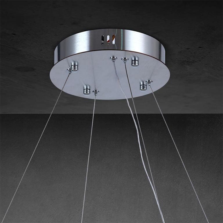 Rivaga 2-Tier Round Calcite Chandelier 60" - GILDLAMPS
